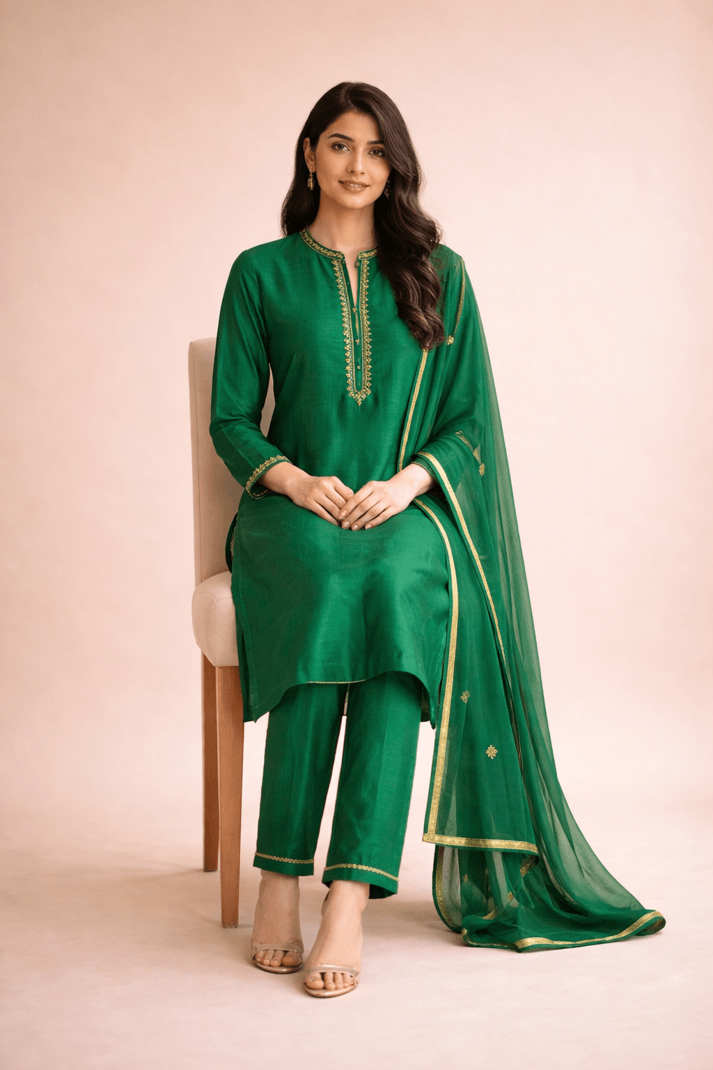 Emerald Straight Cut Suit Back